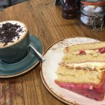 Raspberry & coconut cake at the Hive in Stow-on-the-Wold