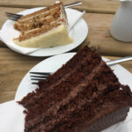 The chocolate and carrot cake at Penbont Tea Rooms in Elan Valley