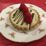 White chocolate and rasberry tart from Dugans' in Ludlow
