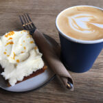 Cappuccino & carrot cake at Method Coffee Roasters in Worcester