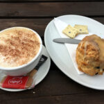 Cappuccino and cheese scone at Herdwicks in Coniston