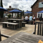Outdoor seating at Ludlow Farmshop