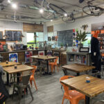 Inside Cotswold Cycles and the Revolution Cafe in Moreton-in-Marsh
