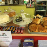 Cake selection and giant scones