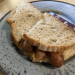 Sausage sandwich at Blockley Village Cafe