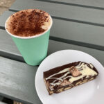 Double Decker tiffin and cappuccino at Commandery Coffee in Worcester