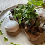 Mushrooms and cheese on toast at TOAST in Flyford Flavell