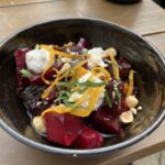 Beetroot and cheese salad at Faun in Great Malvern