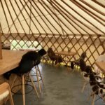 Inside the yurt at YURTea&coffee on the Isle of Skye