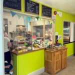 Inside Manon's Riverside Cafe at the National White Water Centre in Bala