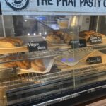 Hot pasty selection at Wheatcroft's Wharf Cafe in Cromford