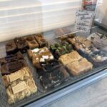 Brownie and blondie selection at Crumpets & Coffee lounge in Worcester