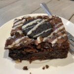 Oreo brownie at Be The Change, vegan cafe in Worcester