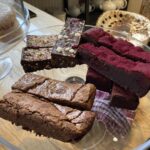 Brownie selection at The Loose Box cafe at Barton Court in Colwall