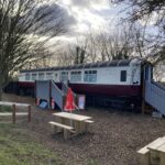 The railway carriage cafe at Milcote, near Stratford-upon-Avon
