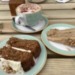 Cappuccino, carrot and coffee cake at the Hop Pocket in Bishop's Frome