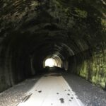 Former railway tunnel along the Monsal Trail in the Peak District