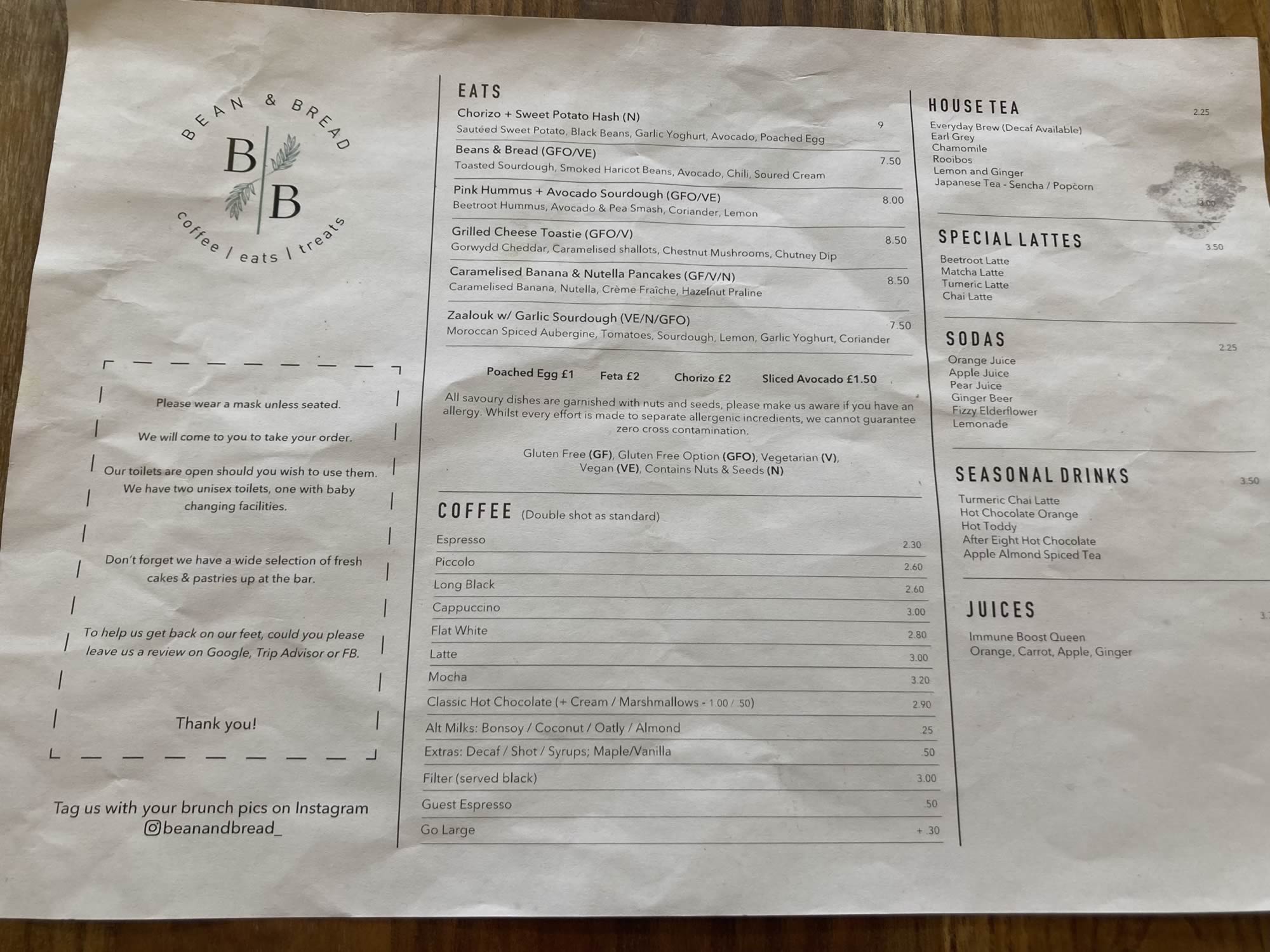 Bean & Bread, Abergavenny cafe reviewed and visited