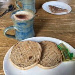 Toasted teacake at Black Gold cafe in Bishops Cleeve