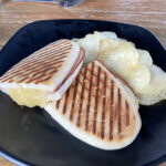 Turkey & cheese panini at Black Gold cafe in Bishops Cleeve