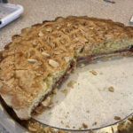 Bakewell tart at The Mustard Seed cafe in Lampeter, Ceredigion