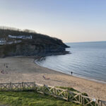 Aberporth beach on a road cycling route