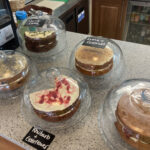 Cake selection at Wayside Farm Shop & Tearoom in Wickhamford, Worcestershire