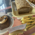 Coffee or iced banana loaf at Stacc Bakes in Ilfracombe, Devon