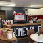 Inside Honey Blue cafe in Stratford-upon-Avon
