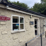 Outside the Penny Pot Cafe in Edale, Peak District