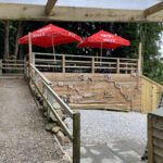 Outdoor seating at the Penny Pot Cafe in Edale, Peak District
