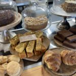 Cake, tray-bake and pastry selection at the Ring Feeder Cafe in Devon