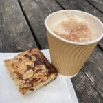 Bakewell slice and cappuccino at The Windmill Cafe at Waseley Hills Country Park