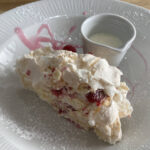 White chocolate & raspberry roulade at Pant Du Vineyard & Cafe in Penygroes