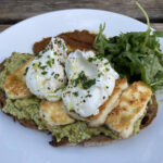 Avocado on toast with halloumi at Y Garreg Shop and Kitchen in Snowdonia