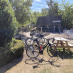 Bike racking at Hiller's Farm Shop & Cafe near Alcester