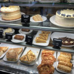Cake and savoury snack selection at Chadbury Farm Shop near Evesham