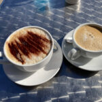 Cappuccino & flat white at Bleadon Farm Shop & Cafe