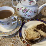 Chocolate & coconut cake and tea at The Blitz Tearoom in Weston-super-Mare