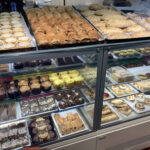 Cake and pastry selection at Wedges Bakery in Hockley Heath
