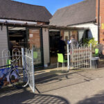 Outdoor seating at Wedges Bakery in Hockley Heath, West Midlands