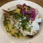 Arabian eggs dish at Yorks Cafe in Stratford-upon-Avon