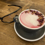 Beetroot cappuccino at Yorks Cafe in Stratford-upon-Avon