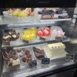 Cake selection at the Old School Cafe in Evesham, Worcestershire