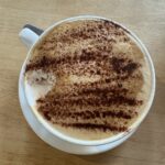 Cappuccino at the Old School Cafe in Evesham, Worcestershire
