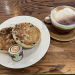 Toasted teacake and cappuccino at the View cafe in Wootton Wawen
