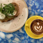 Poached eggs and cappuccino at Ritual Coffee Roasters in Cheltenham
