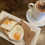 Eggs on toast at the Blue Bean Coffee Shop
