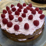 Raspberry cake at the Plantarium Cafe in Stratford-upon-Avon
