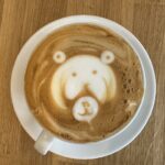 Cappuccino art at Brew Bear Coffee House, Evesham